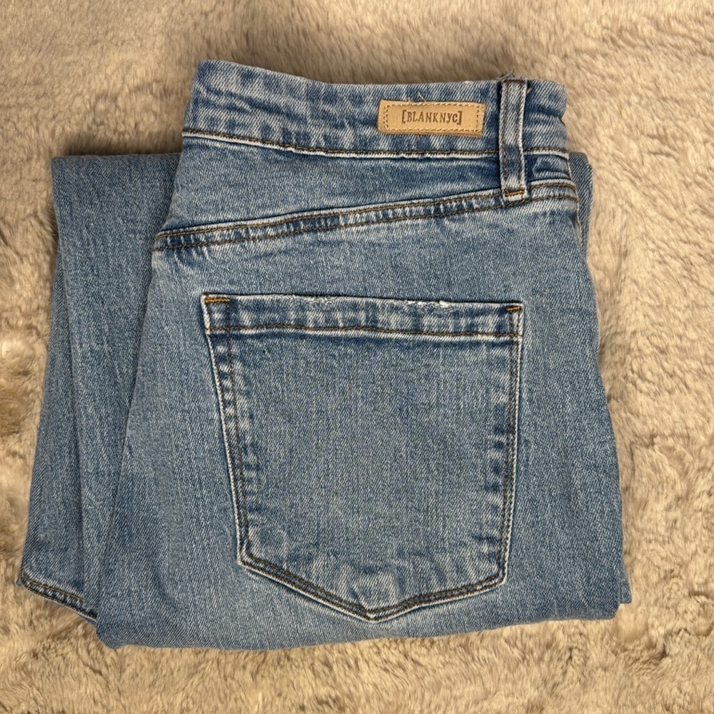 Blank NYC | The Baxter Asymmetrical Button Fly, Straight Leg Jeans, Size 31